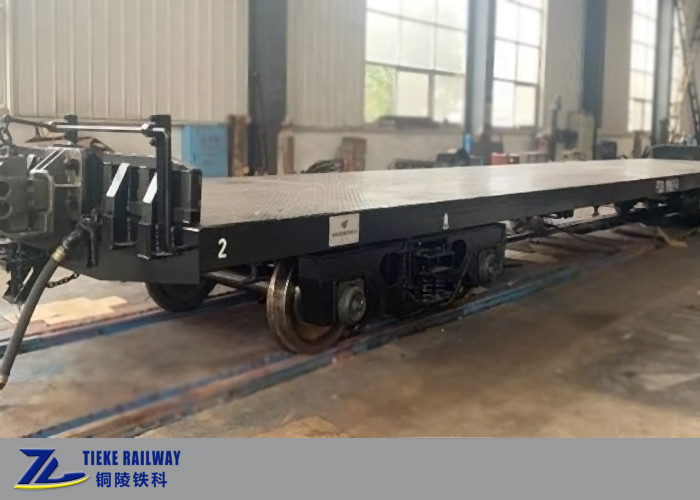 নিম্ন তলা রেলওয়ে মালবাহী ওয়াগন 80km/H UIC 1435mm গেজ রক্ষণাবেক্ষণ রেলের জন্য অনুমোদিত