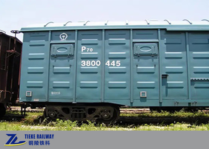 1435mm গেজ পণ্য ট্রেন ওয়াগন 70t ক্ষয়রোধী রেলওয়ে বক্স গাড়ি