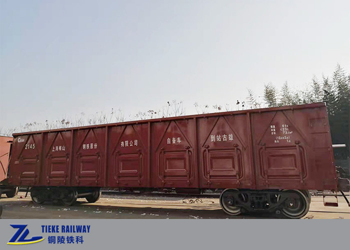 Tieke EN স্ট্যান্ডার্ড ওপেন টপ ট্রেন 70t লোড ওয়াগন 80km/H বাল্ক পণ্যের জন্য
