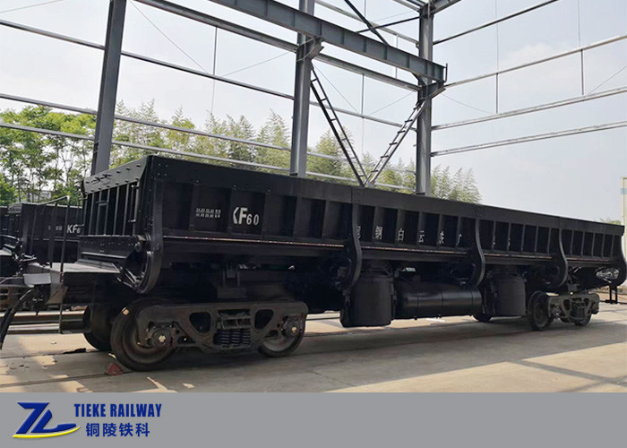 নিম্ন সাইডেড ওপেন ব্যালাস্ট সাইড ডাম্প কার এয়ার টিপিং সিলিন্ডার 60t লোড AAR অনুমোদিত