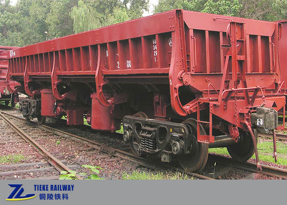 50km/h রেলওয়ে সাইড ডাম্প কার 27m3 ক্ষমতা বায়ুসংক্রান্ত ডিসচার্জিং ব্যালাস্ট ট্রেলার