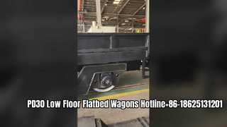 PD30 লো ফ্লোর ফ্ল্যাটবেড ওয়াগন 30T পে লোড মেট্রো/হালকা রেল রক্ষণাবেক্ষণ ওয়াগন