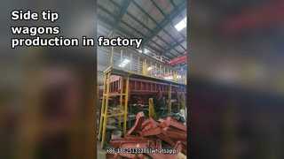 সাইড টিপিং ওয়াগন ডাম্প ডিসচার্জ নুড়ি ব্যালাস্ট খনিজ পাথর রেলওয়ে ওয়াগন